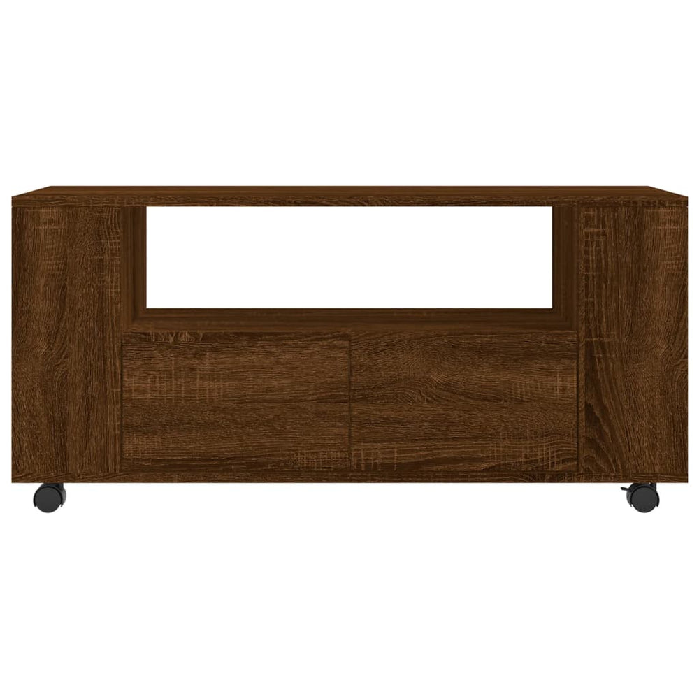 Tv-meubel 102x34,5x43 cm bewerkt hout bruin eikenkleur MeubelReus