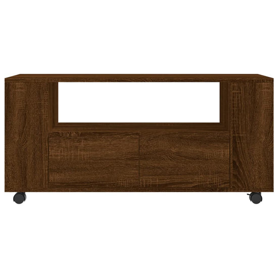 Tv-meubel 102x34,5x43 cm bewerkt hout bruin eikenkleur MeubelReus