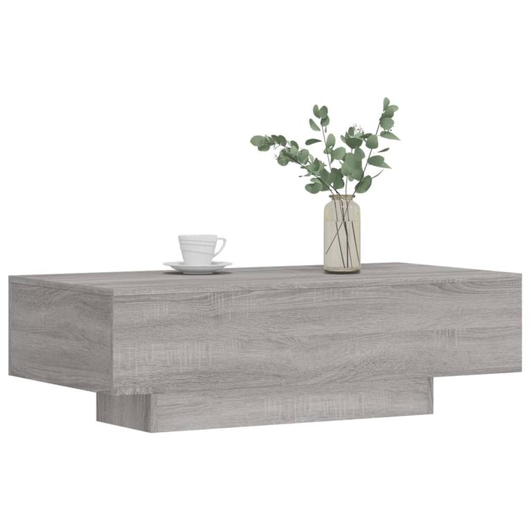 Salontafel 100x49,5x31 cm bewerkt hout grijs sonoma eikenkleur