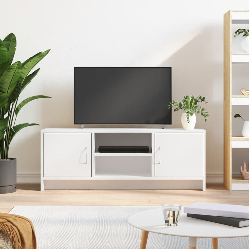Tv-meubel 102x30x37,5 cm bewerkt hout wit MeubelReus
