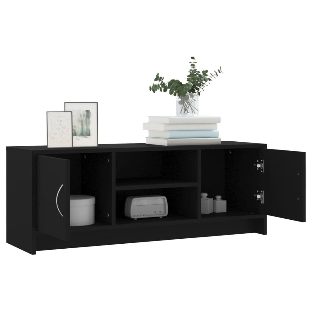 Tv-meubel 102x30x37,5 cm bewerkt hout zwart MeubelReus
