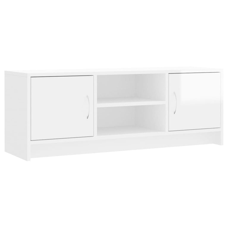 Tv-meubel 102x30x37,5 cm bewerkt hout hoogglans wit MeubelReus