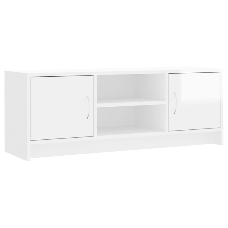 Tv-meubel 102x30x37,5 cm bewerkt hout hoogglans wit MeubelReus
