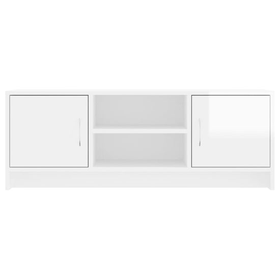 Tv-meubel 102x30x37,5 cm bewerkt hout hoogglans wit MeubelReus