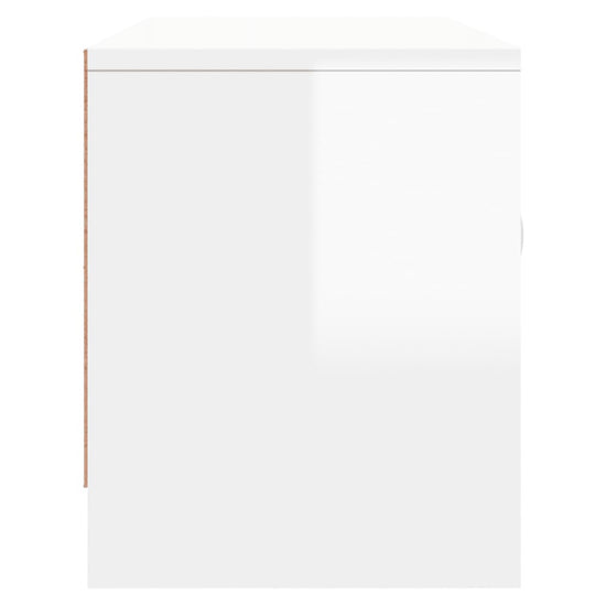 Tv-meubel 102x30x37,5 cm bewerkt hout hoogglans wit MeubelReus