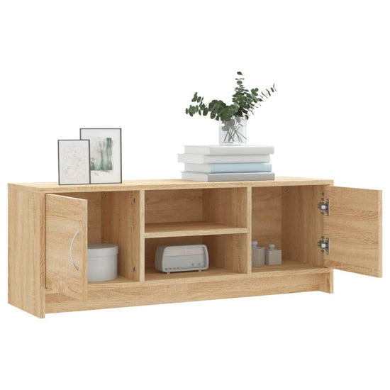 Tv-meubel 102x30x37,5 cm bewerkt hout sonoma eikenkleurig MeubelReus