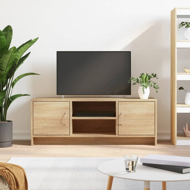 Tv-meubel 102x30x37,5 cm bewerkt hout sonoma eikenkleurig MeubelReus