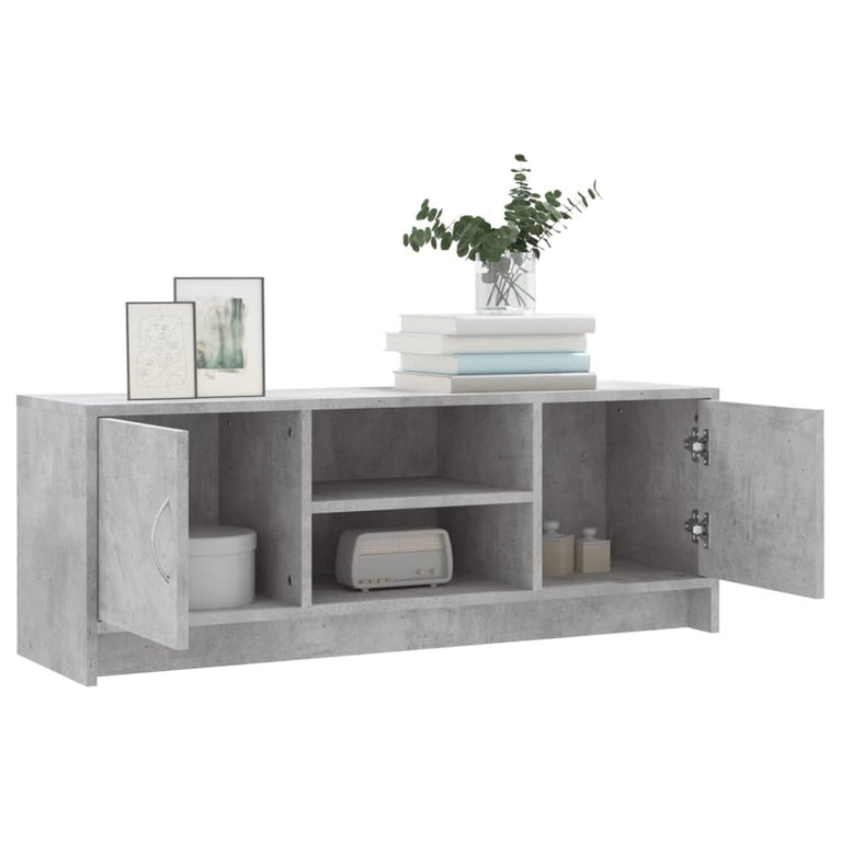 Tv-meubel 102x30x37,5 cm bewerkt hout betongrijs MeubelReus