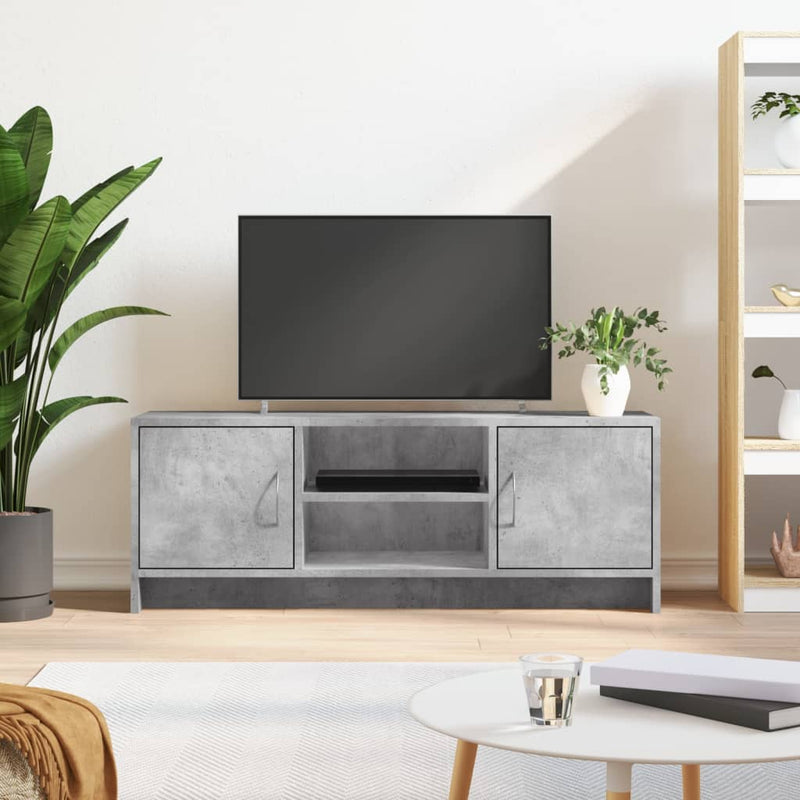 Tv-meubel 102x30x37,5 cm bewerkt hout betongrijs MeubelReus