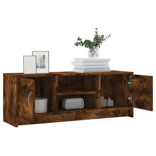 Tv-meubel 102x30x37,5 cm bewerkt hout gerookt eikenkleurig MeubelReus