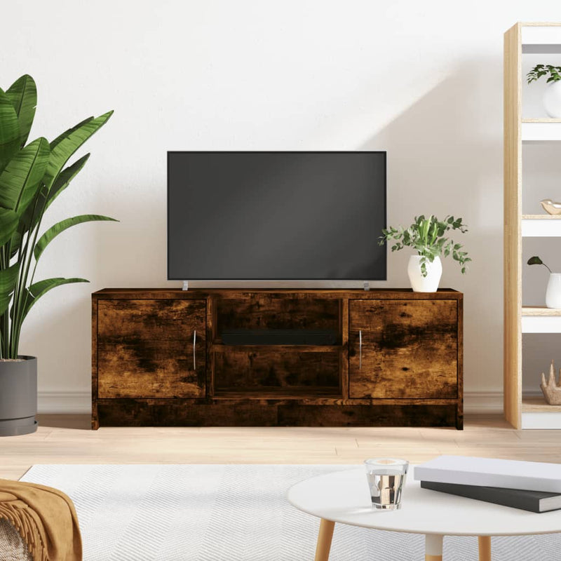 Tv-meubel 102x30x37,5 cm bewerkt hout gerookt eikenkleurig MeubelReus