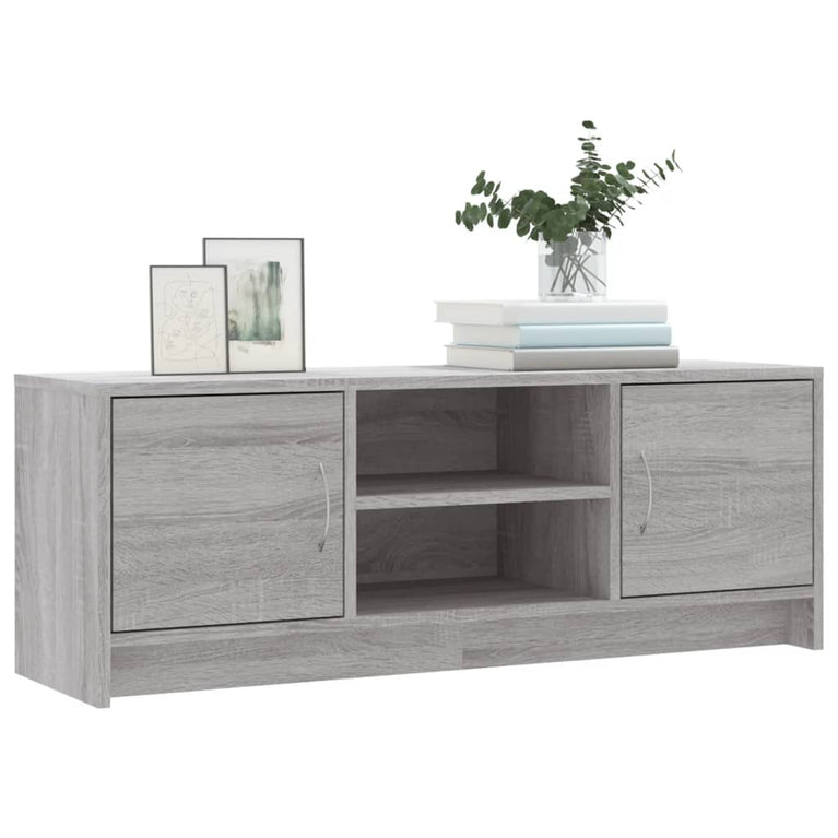 Tv-meubel 102x30x37,5 cm bewerkt hout grijs sonoma eikenkleurig MeubelReus