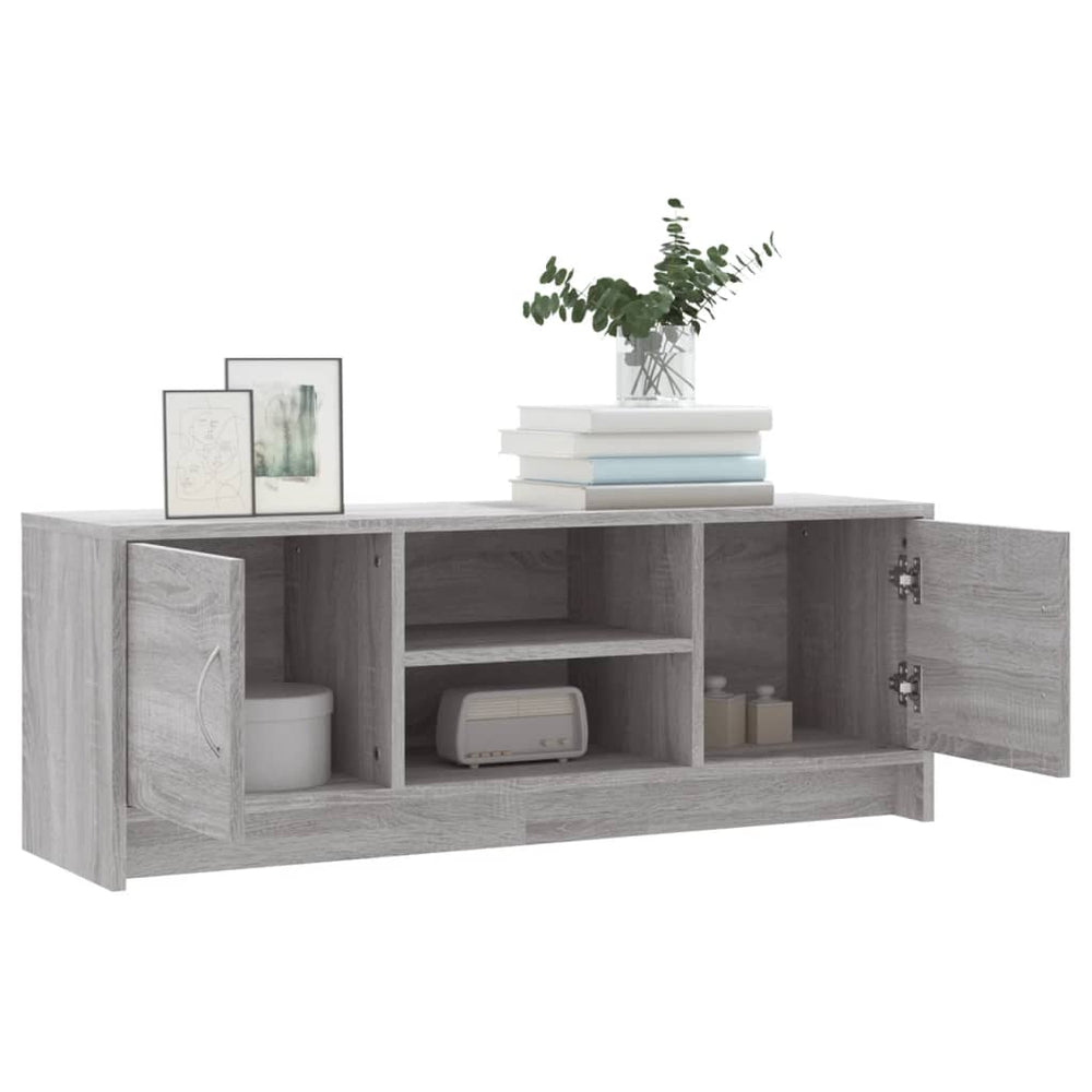 Tv-meubel 102x30x37,5 cm bewerkt hout grijs sonoma eikenkleurig MeubelReus