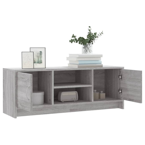 Tv-meubel 102x30x37,5 cm bewerkt hout grijs sonoma eikenkleurig MeubelReus