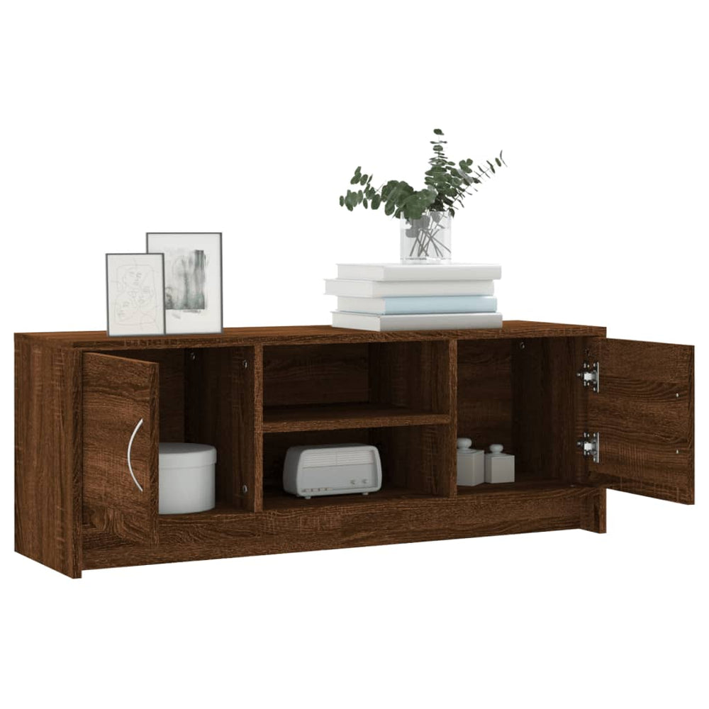 Tv-meubel 102x30x37,5 cm bewerkt hout bruin eikenkleur MeubelReus