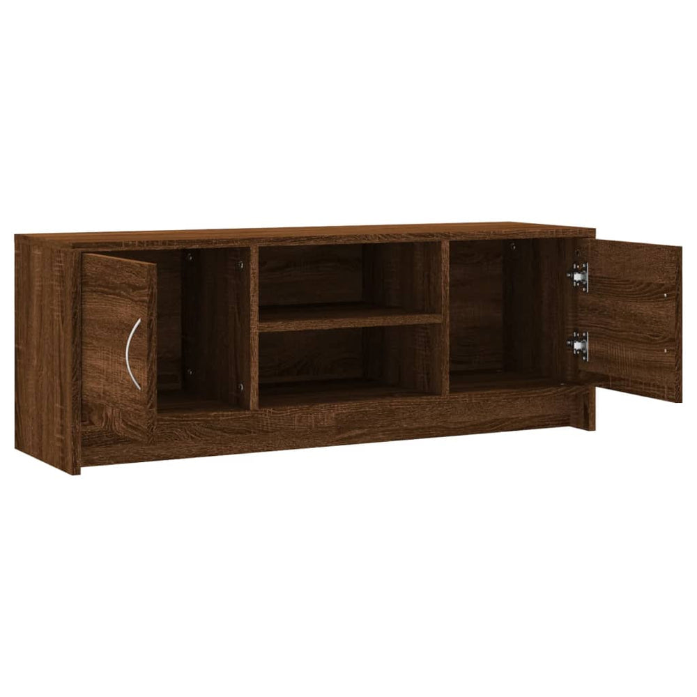Tv-meubel 102x30x37,5 cm bewerkt hout bruin eikenkleur MeubelReus