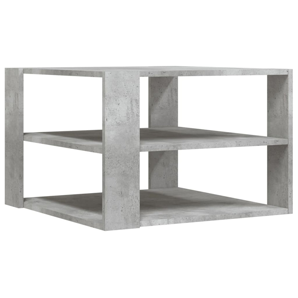 Salontafel 59,5x59,5x40 cm bewerkt hout betongrijs MeubelReus