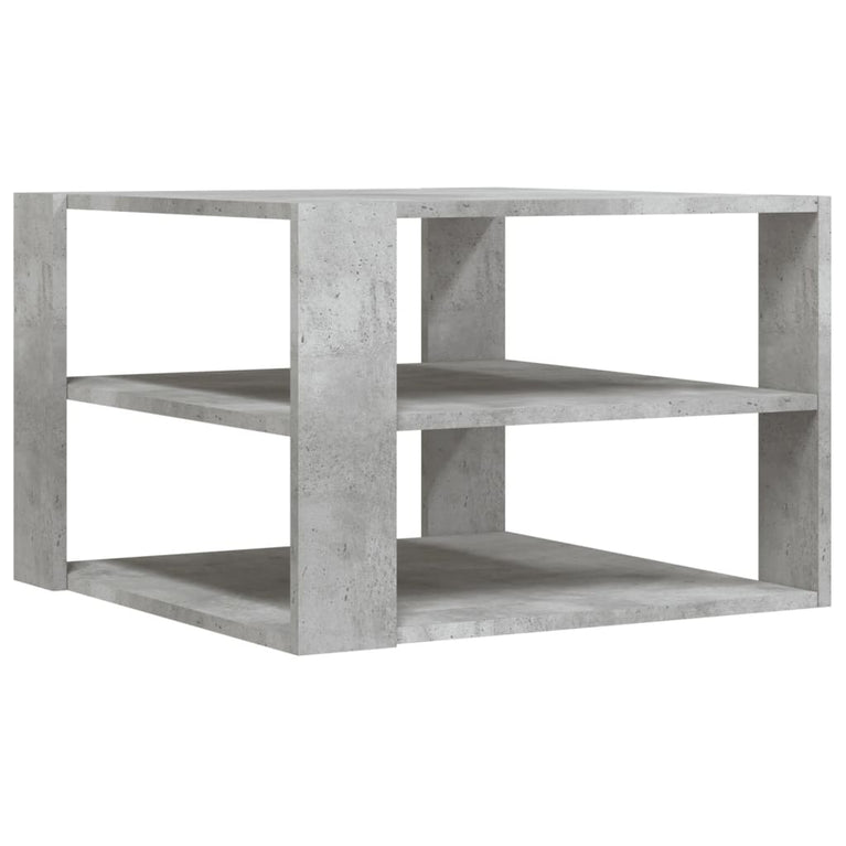 Salontafel 59,5x59,5x40 cm bewerkt hout betongrijs MeubelReus