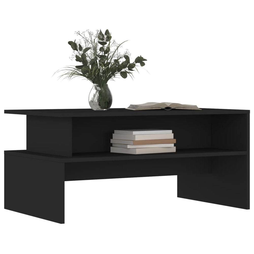 Salontafel 90x55x42,5 cm bewerkt hout zwart MeubelReus