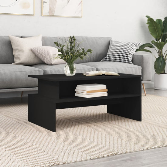 Salontafel 90x55x42,5 cm bewerkt hout zwart MeubelReus