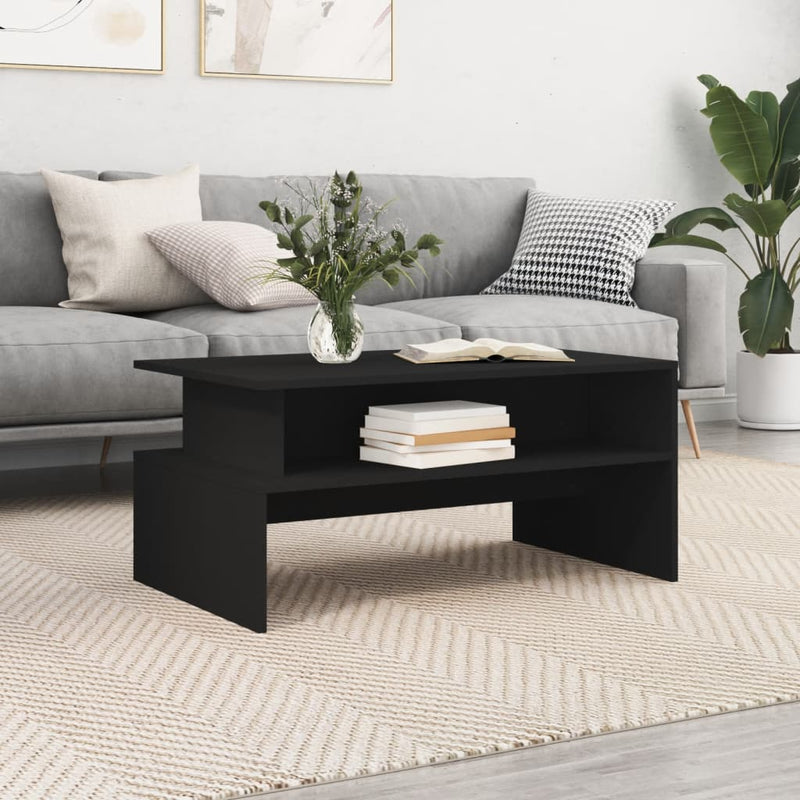 Salontafel 90x55x42,5 cm bewerkt hout zwart MeubelReus