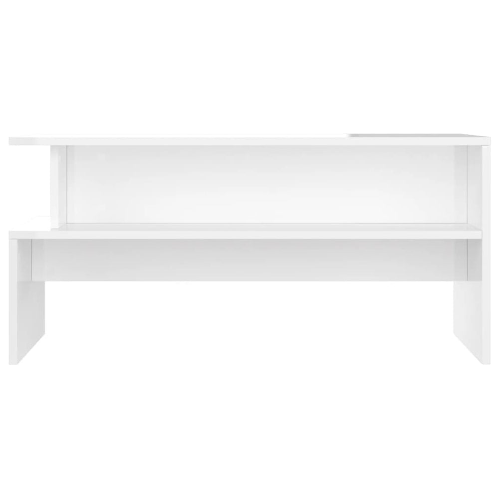 Salontafel 90x55x42,5 cm bewerkt hout hoogglans wit MeubelReus