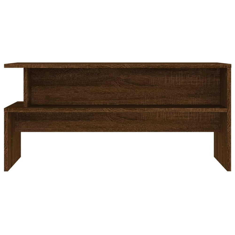 Salontafel 90x55x42,5 cm bewerkt hout bruin eikenkleur MeubelReus
