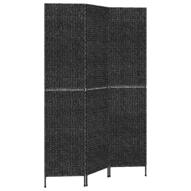 Kamerscherm met 3 panelen 122x180 cm waterhyacint zwart MeubelReus