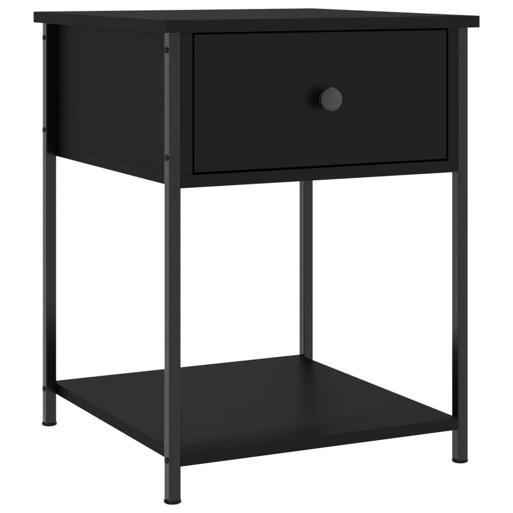 Nachtkastjes 2 st 44x45x58 cm bewerkt hout zwart MeubelReus