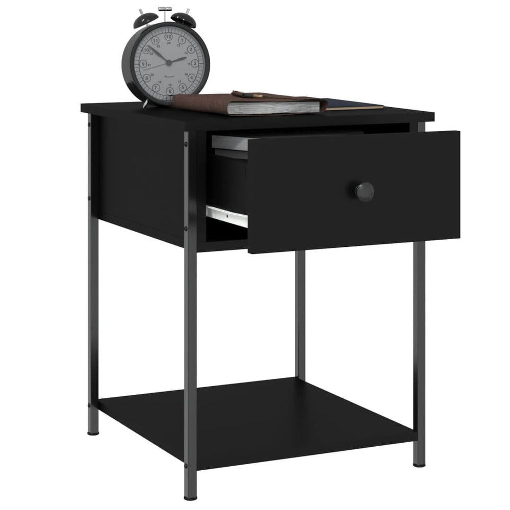 Nachtkastjes 2 st 44x45x58 cm bewerkt hout zwart MeubelReus