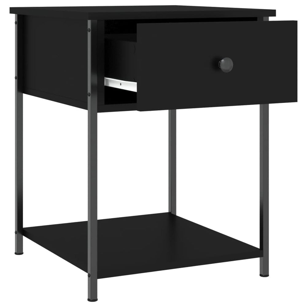 Nachtkastjes 2 st 44x45x58 cm bewerkt hout zwart MeubelReus