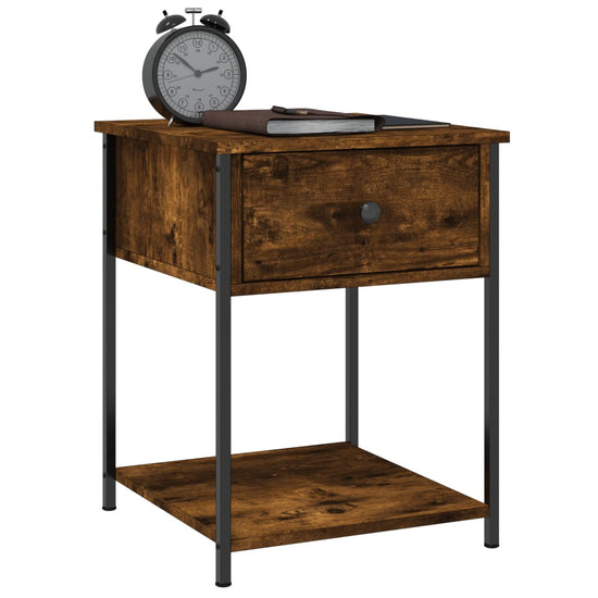 Nachtkastjes 2 st 44x45x58 cm bewerkt hout gerookt eikenkleurig MeubelReus