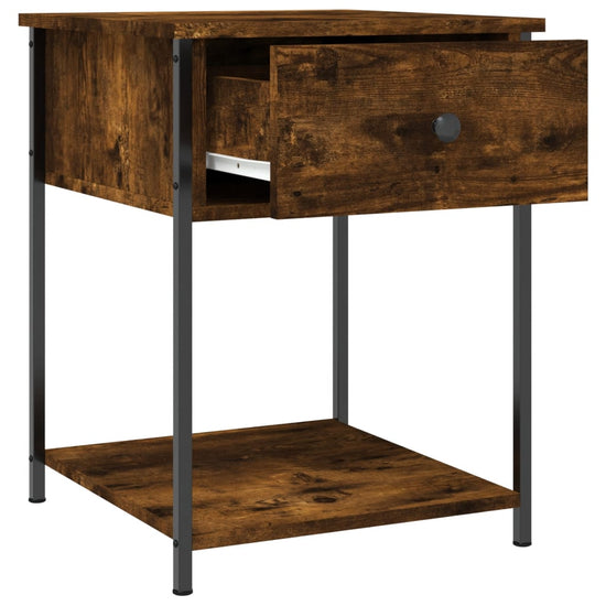 Nachtkastjes 2 st 44x45x58 cm bewerkt hout gerookt eikenkleurig MeubelReus