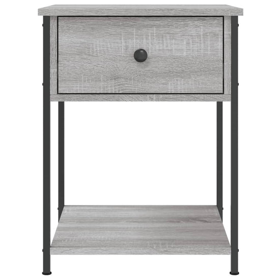 Nachtkastje 44x45x58 cm bewerkt hout grijs sonoma eikenkleurig MeubelReus