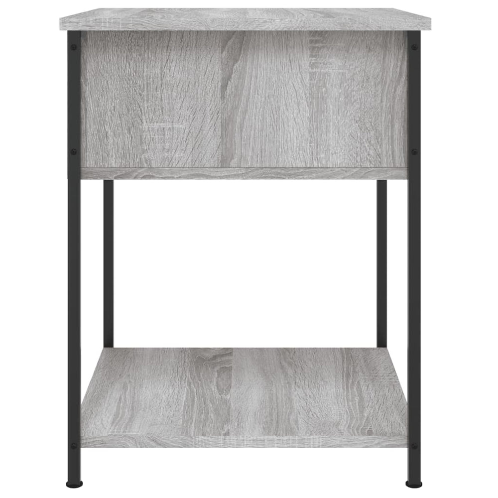Nachtkastje 44x45x58 cm bewerkt hout grijs sonoma eikenkleurig MeubelReus