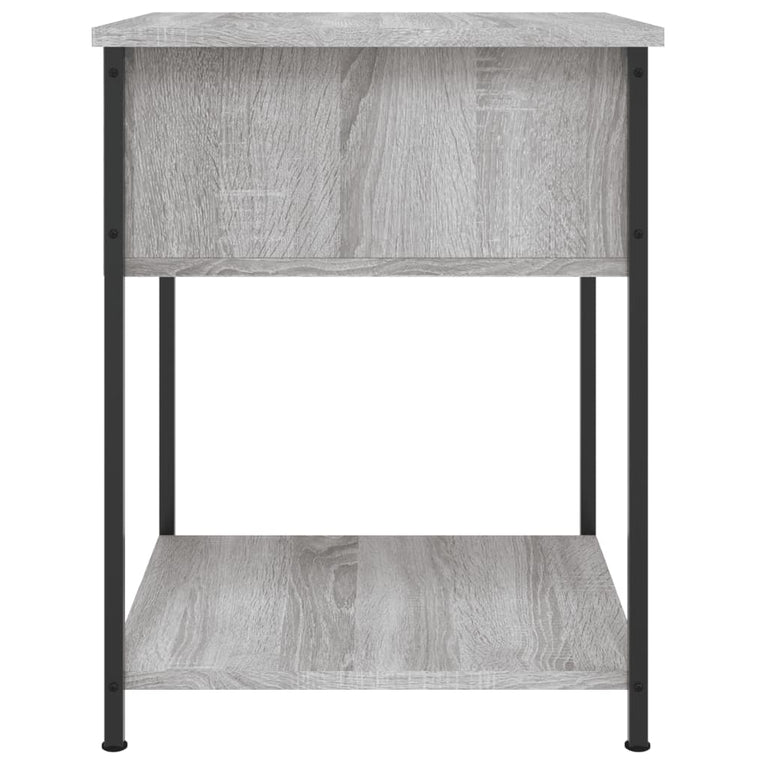 Nachtkastje 44x45x58 cm bewerkt hout grijs sonoma eikenkleurig MeubelReus