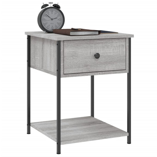 Nachtkastjes 2 st 44x45x58 cm bewerkt hout grijs sonoma eiken MeubelReus