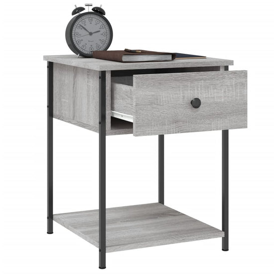 Nachtkastjes 2 st 44x45x58 cm bewerkt hout grijs sonoma eiken MeubelReus