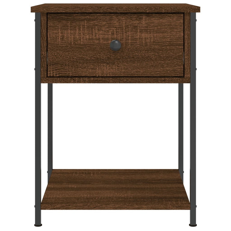 Nachtkastje 44x45x58 cm bewerkt hout bruin eikenkleur MeubelReus