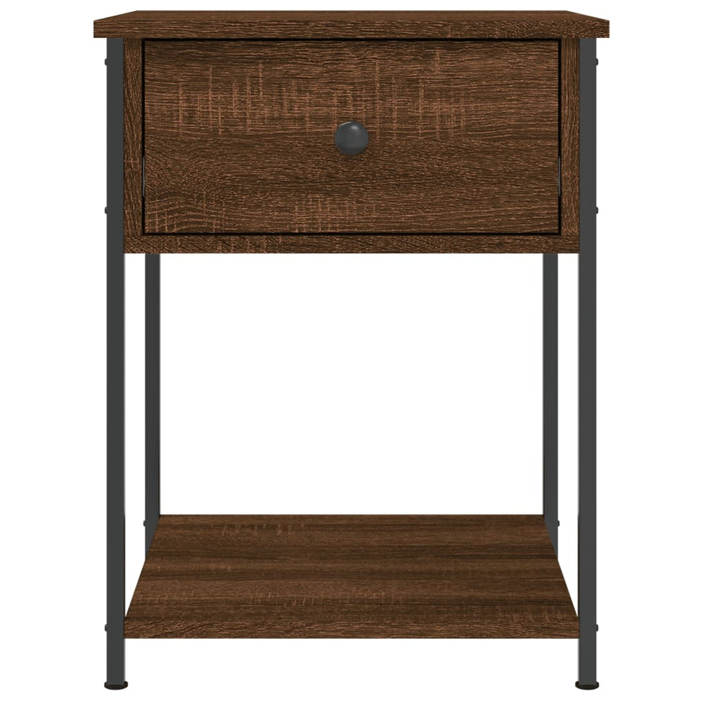 Nachtkastjes 2 st 44x45x58 cm bewerkt hout bruin eikenkleur MeubelReus