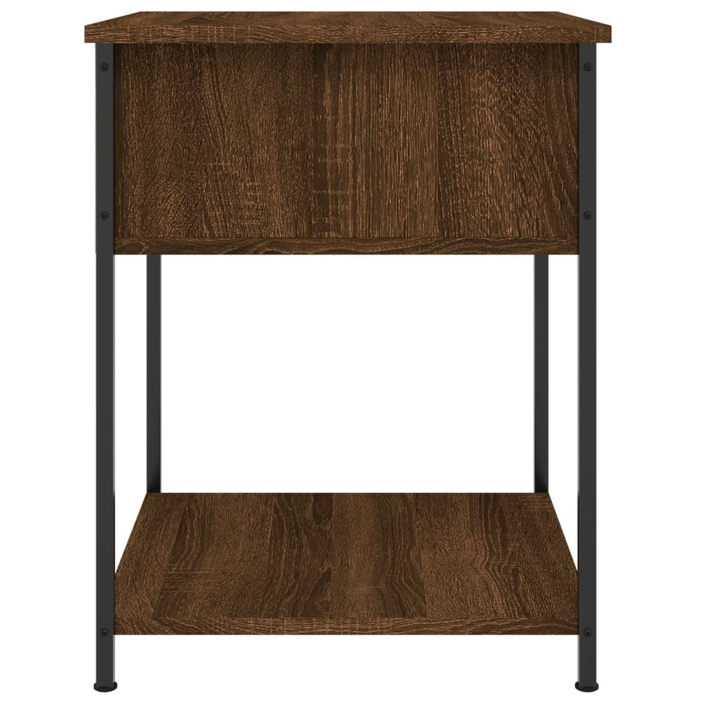 Nachtkastjes 2 st 44x45x58 cm bewerkt hout bruin eikenkleur MeubelReus