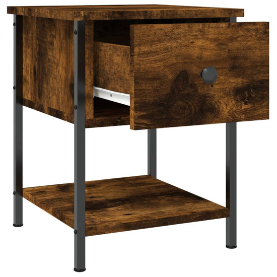 Nachtkastjes 2 st 34x35,5x45 cm bewerkt hout gerookt eikenkleur MeubelReus