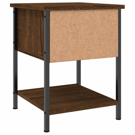 Nachtkastje 34x35,5x45 cm bewerkt hout bruin eikenkleur MeubelReus