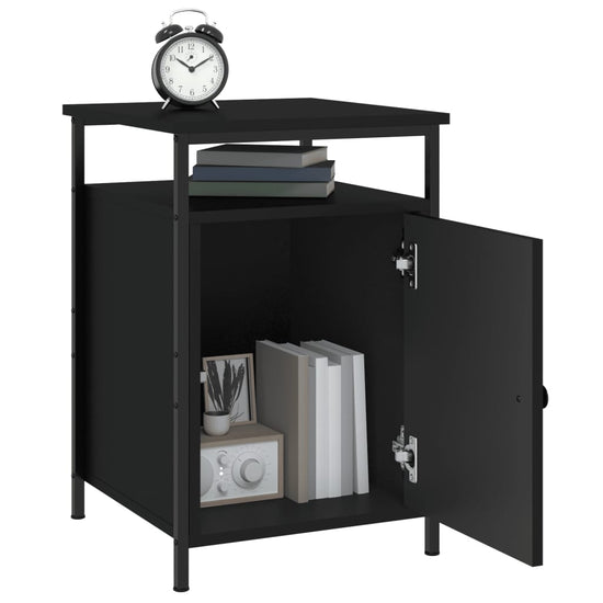 Nachtkastjes 2 st 40x42x60 cm bewerkt hout zwart MeubelReus