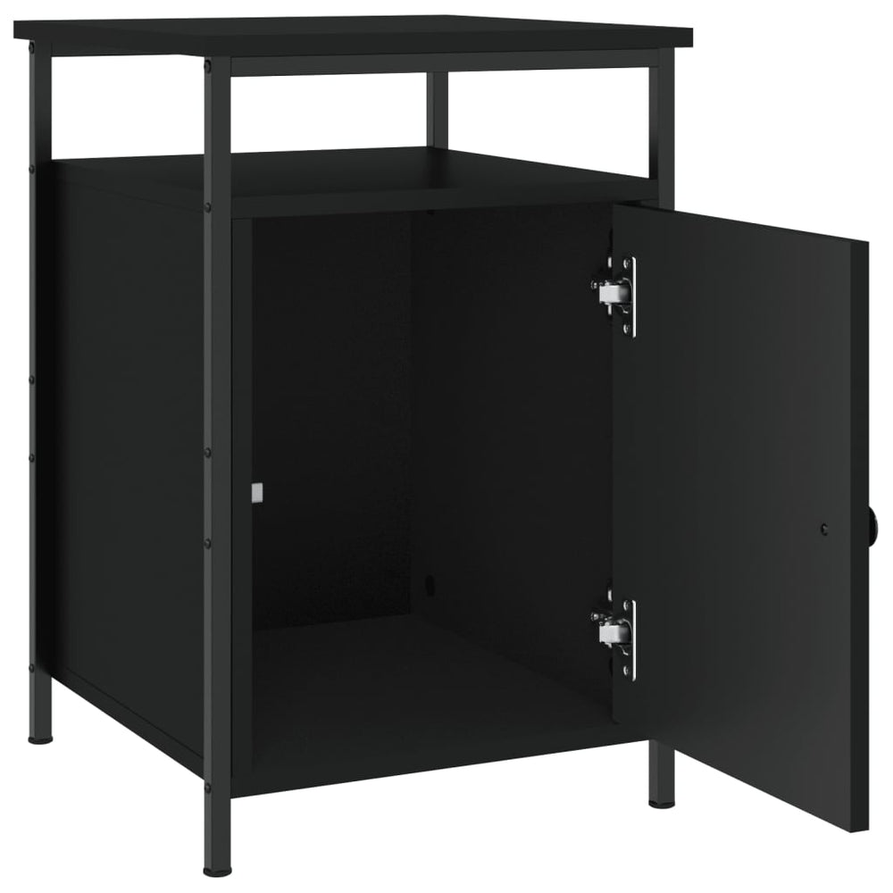 Nachtkastjes 2 st 40x42x60 cm bewerkt hout zwart MeubelReus