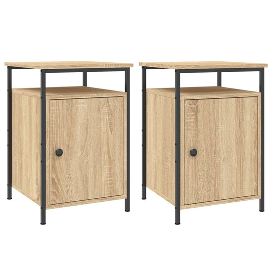 Nachtkastjes 2 st 40x42x60 cm bewerkt hout sonoma eikenkleurig MeubelReus