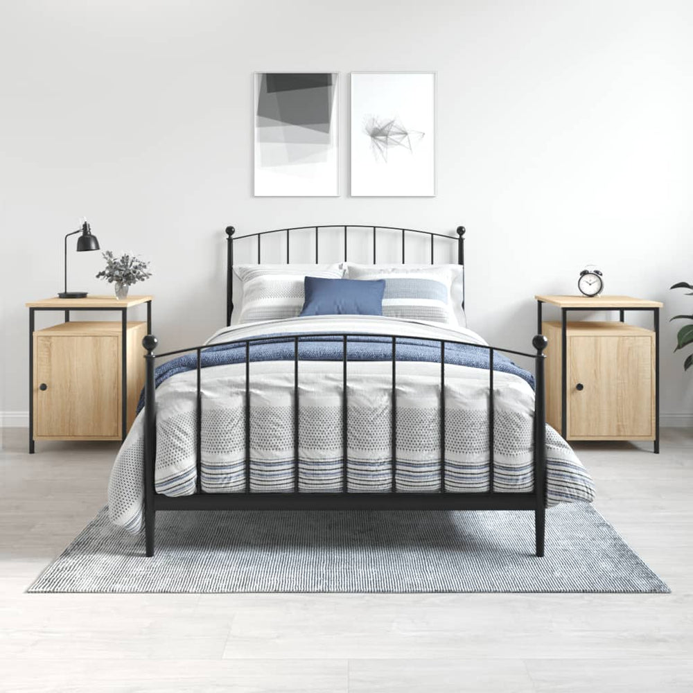 Nachtkastjes 2 st 40x42x60 cm bewerkt hout sonoma eikenkleurig MeubelReus