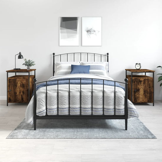 Nachtkastjes 2 st 40x42x60 cm bewerkt hout gerookt eikenkleurig MeubelReus