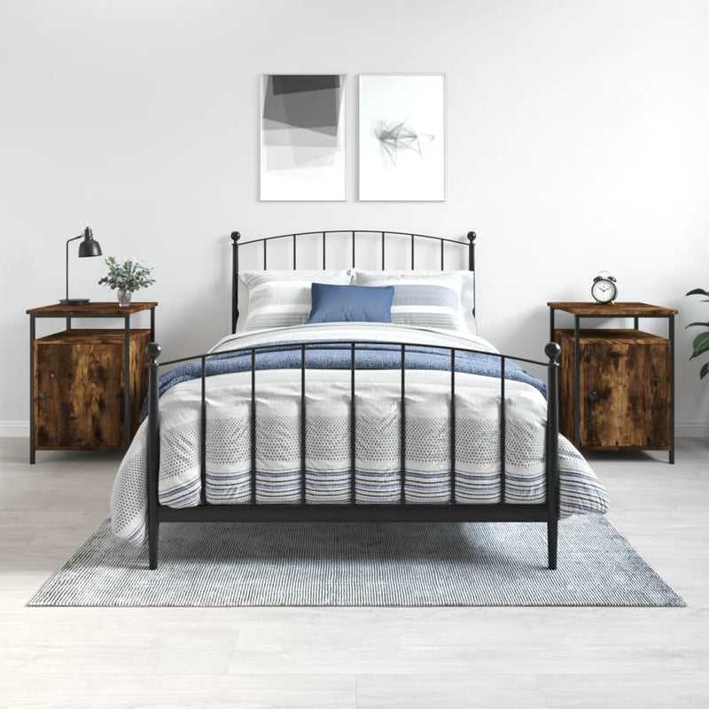 Nachtkastjes 2 st 40x42x60 cm bewerkt hout gerookt eikenkleurig MeubelReus