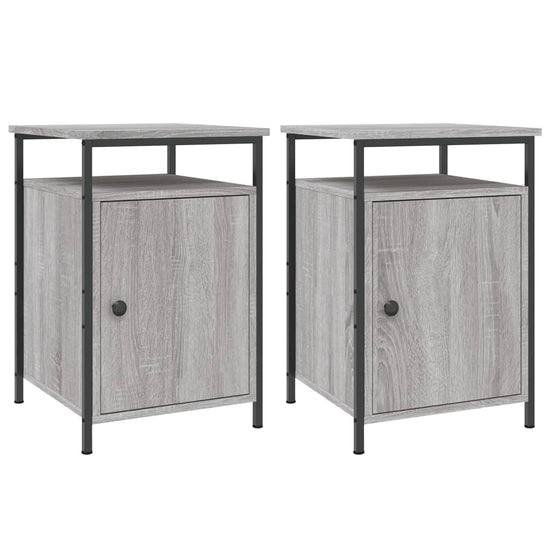 Nachtkastjes 2 st 40x42x60 cm bewerkt hout grijs sonoma eiken MeubelReus